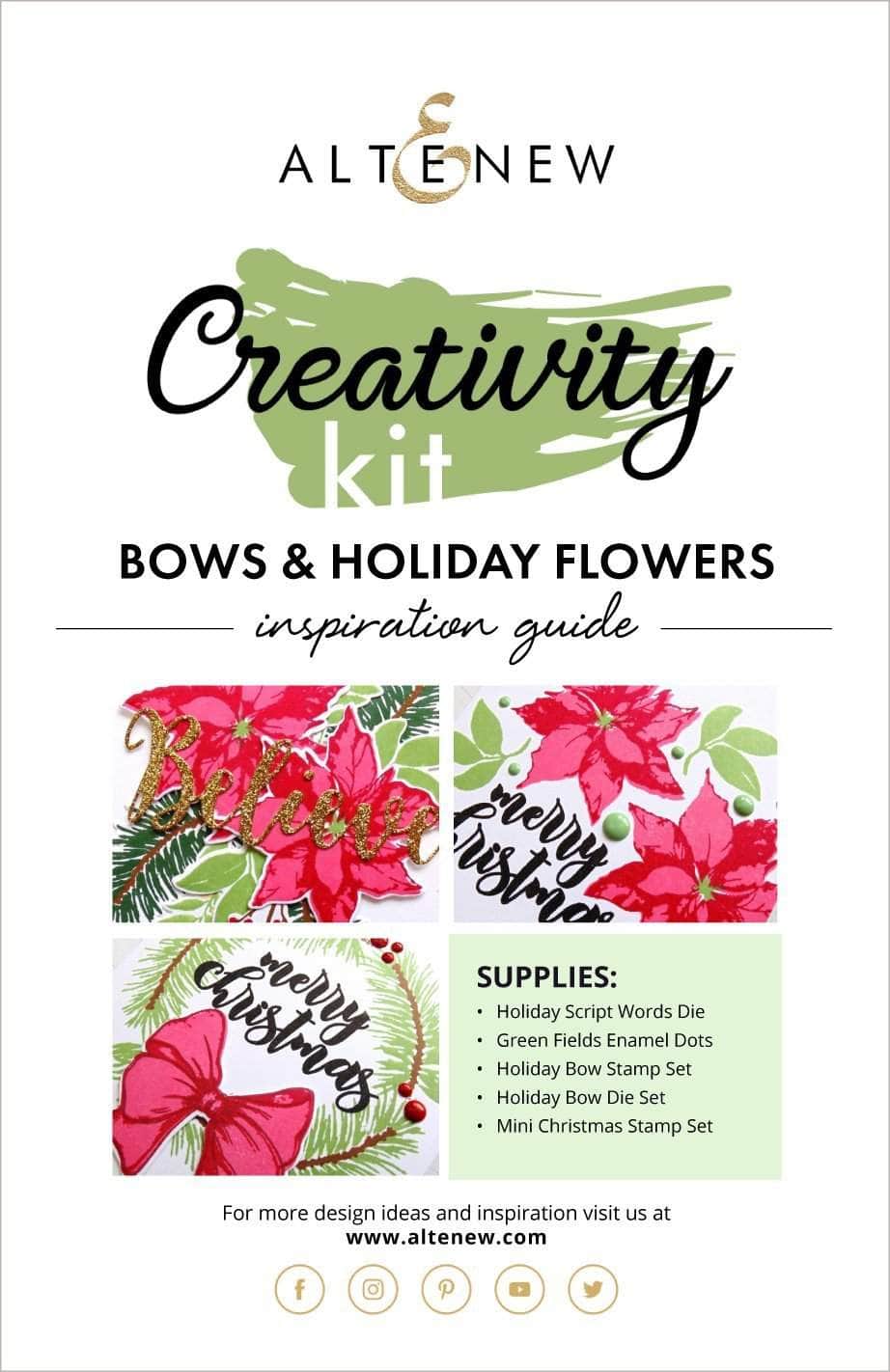 55Printing.com Printed Media Bows & Holiday Flowers Creativity Kit Inspiration Guide