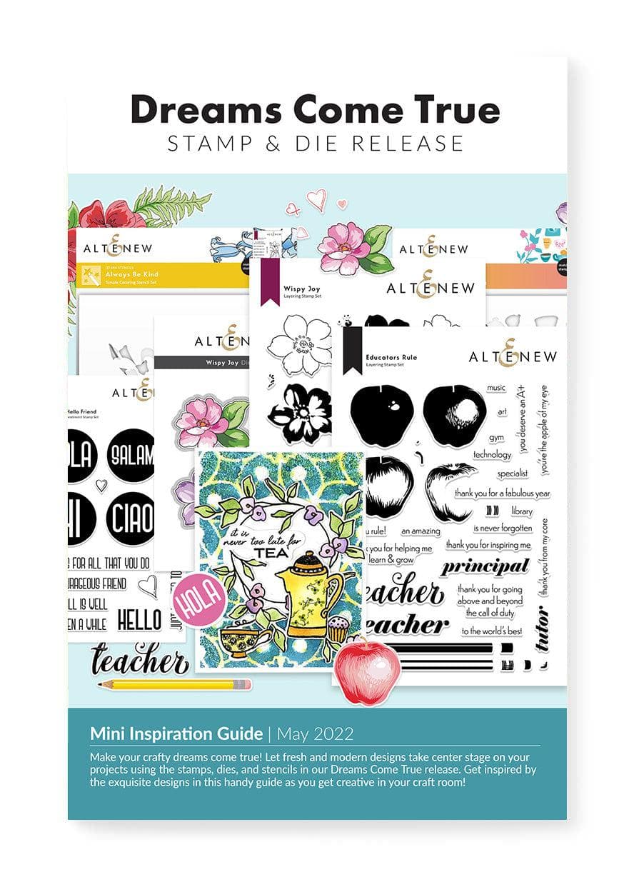 EXP Factors Printed Media Dreams Come True Stamp & Die Release Mini Inspiration Guide