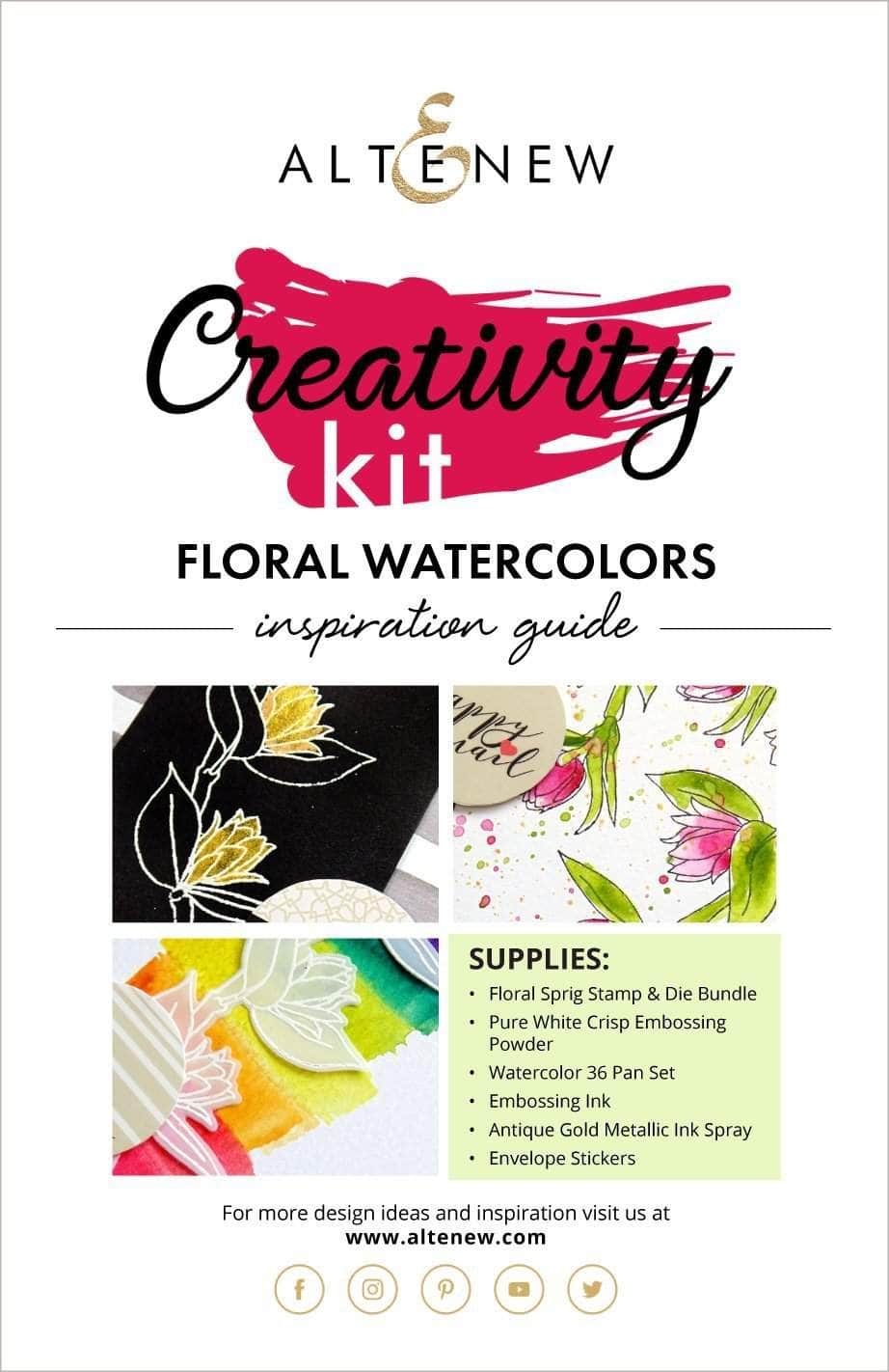 55Printing.com Printed Media Floral Watercolors Creativity Kit Inspiration Guide