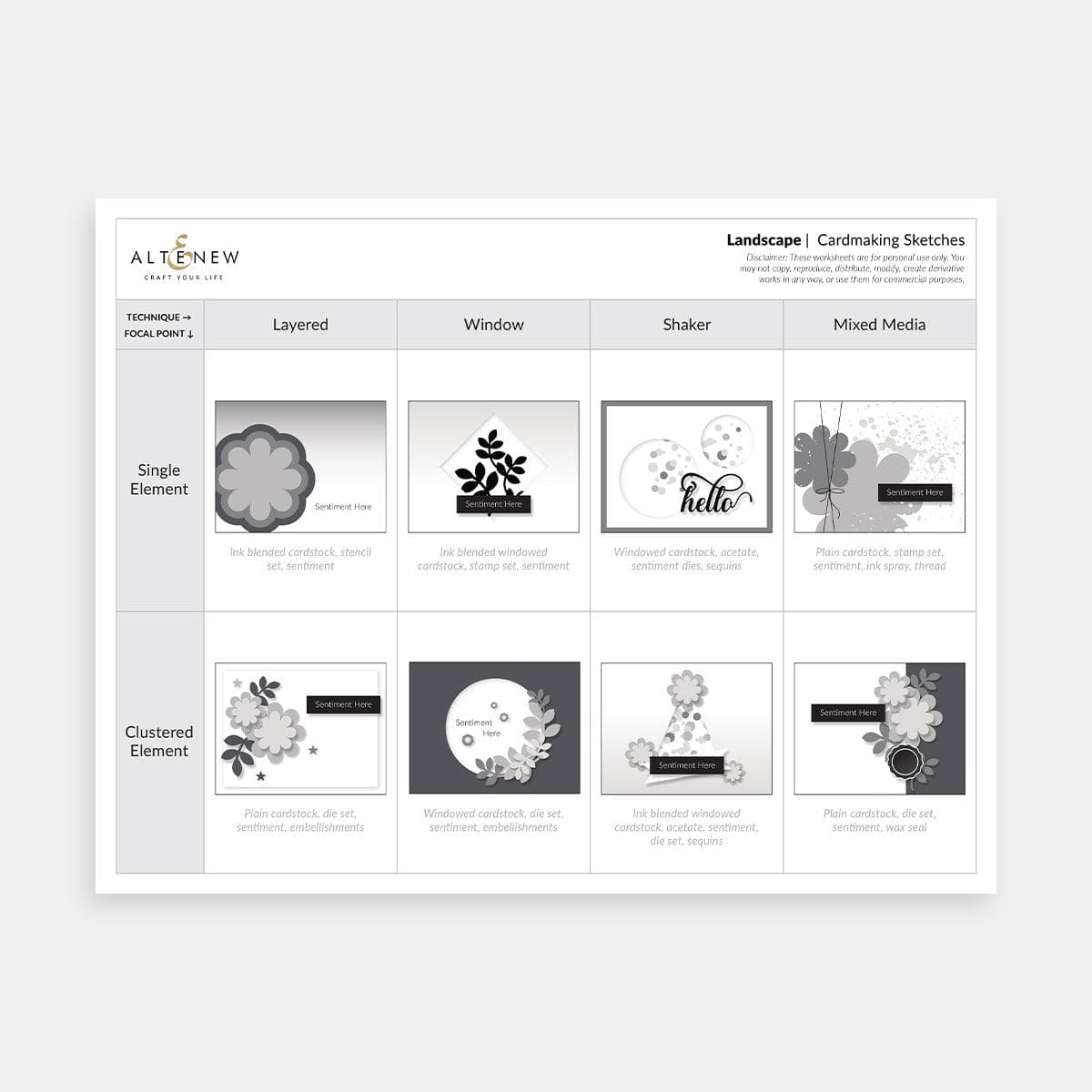 Free Card Sketches: Printable Layouts for Effortless Card Design