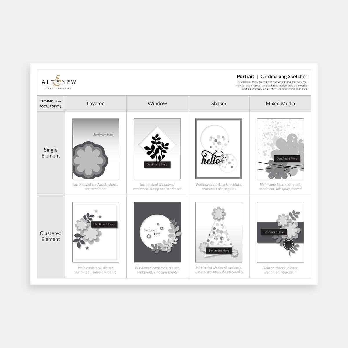 Free Card Sketches: Printable Layouts for Effortless Card Design