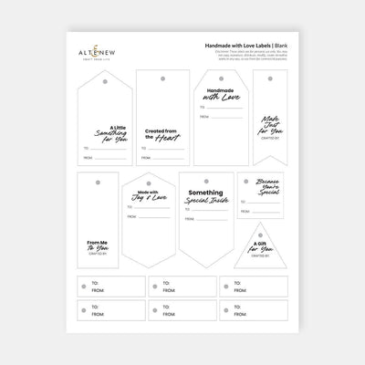 Free Handmade with Love Labels (Printable Gift Tags & Craft Labels)