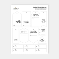 Free Handmade with Love Labels (Printable Gift Tags & Craft Labels)