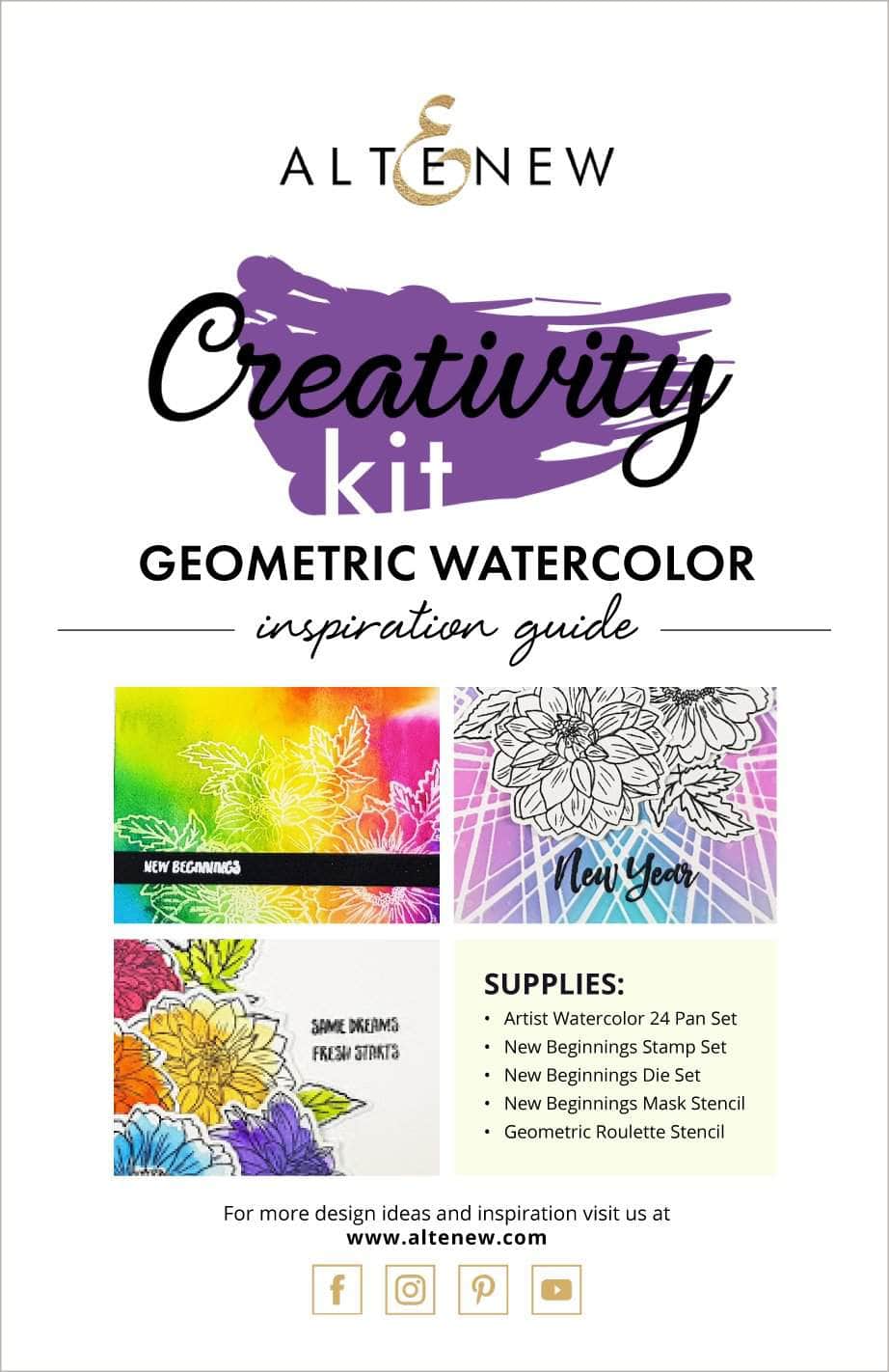 55Printing.com Printed Media Geometric Watercolor Creativity Kit Inspiration Guide