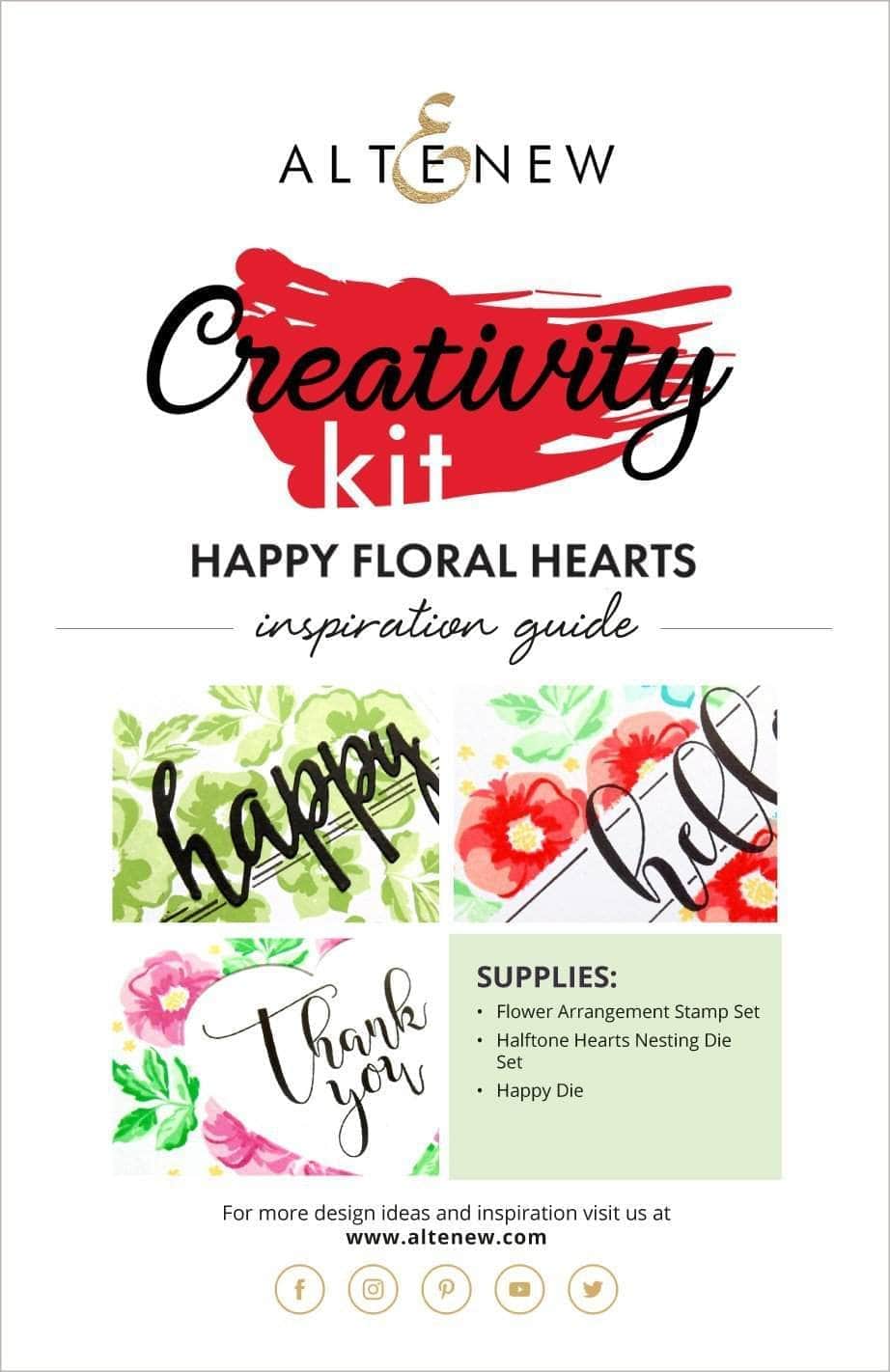 55Printing.com Printed Media Happy Floral Hearts Creativity Kit Inspiration Guide