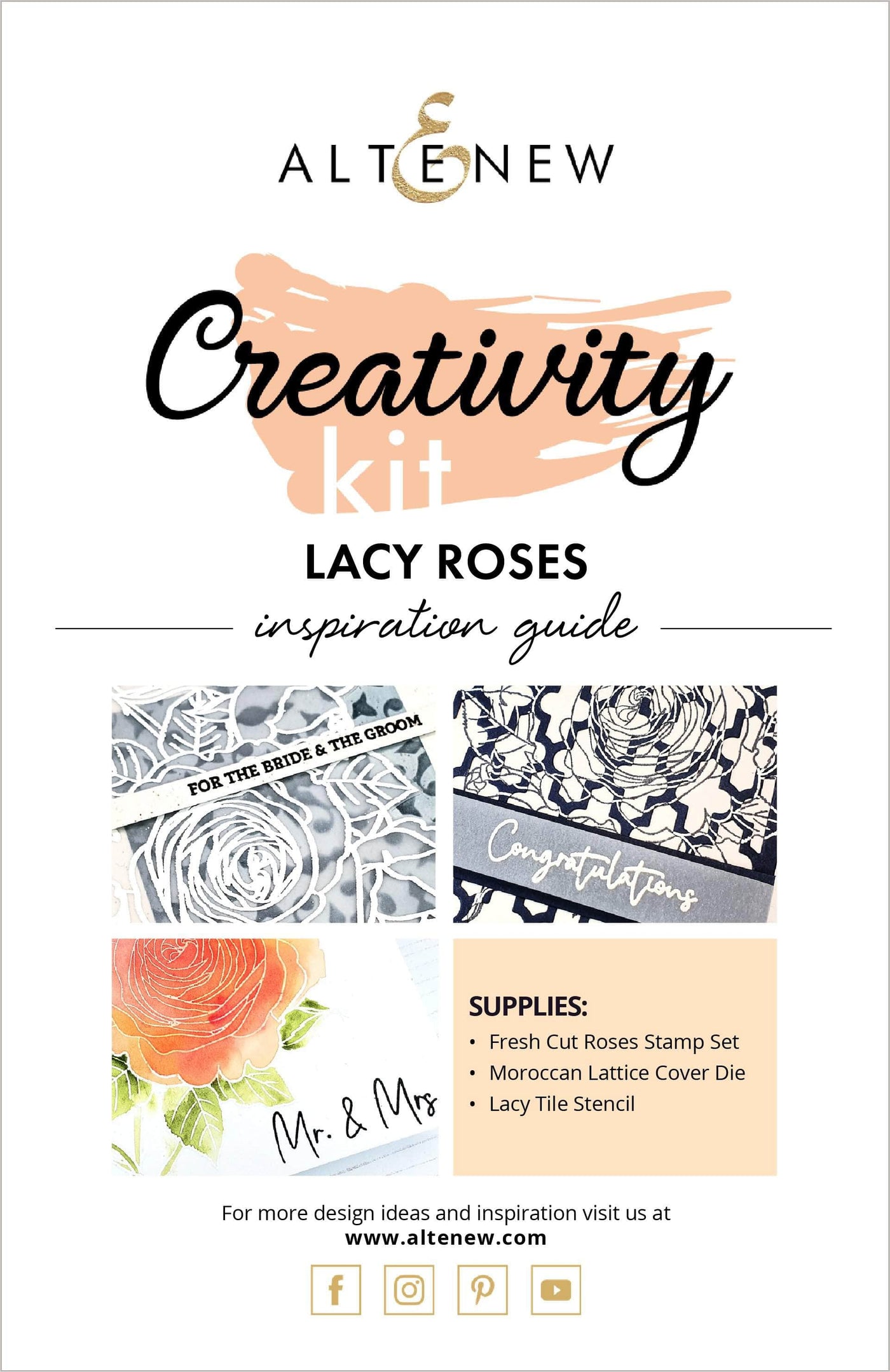 55Printing.com Printed Media Lacy Roses Creativity Cardmaking Kit Inspiration Guide