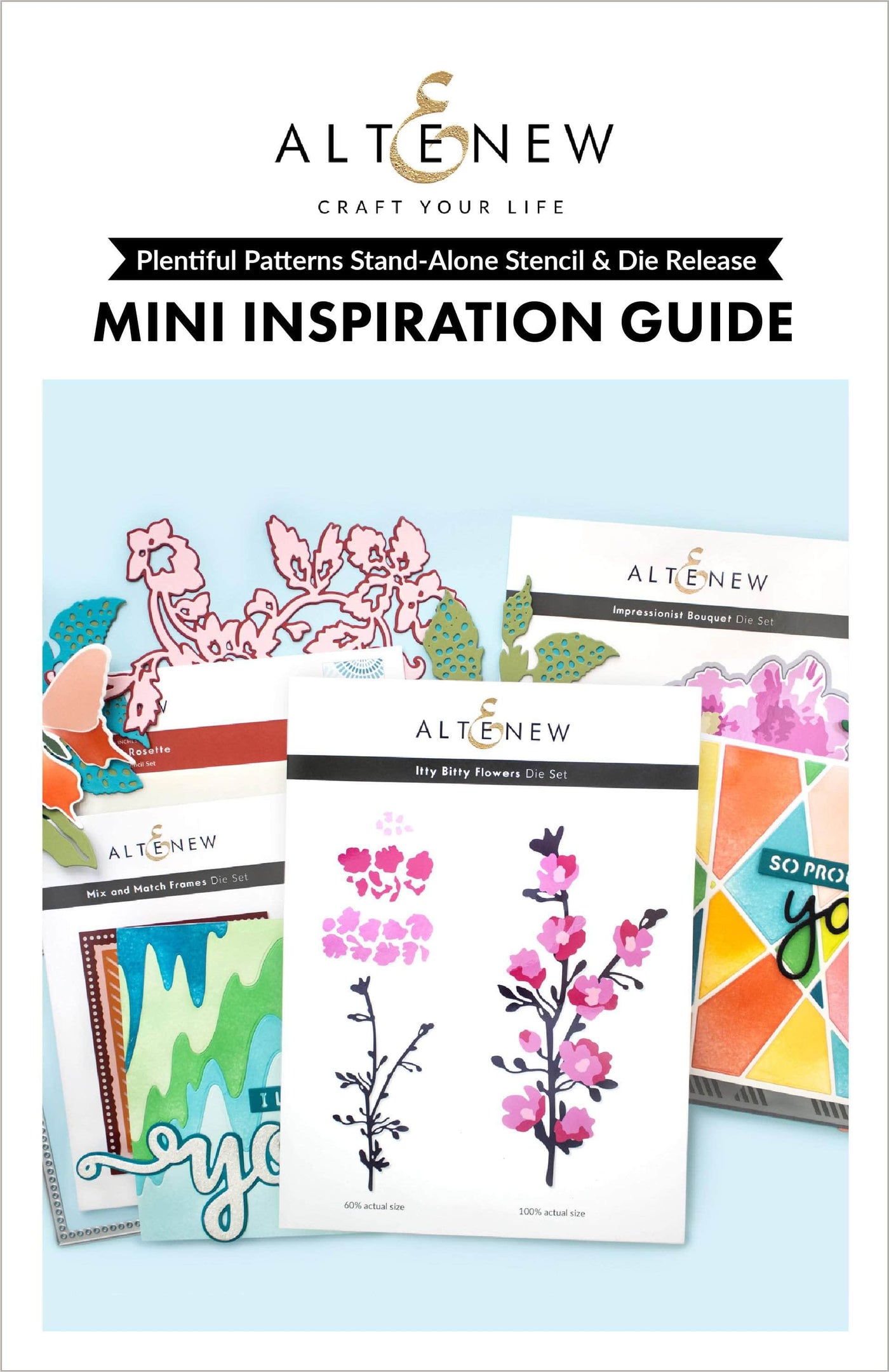 55Printing.com Printed Media Plentiful Patterns Stand-alone Stencil & Die Release Mini Inspiration Guide
