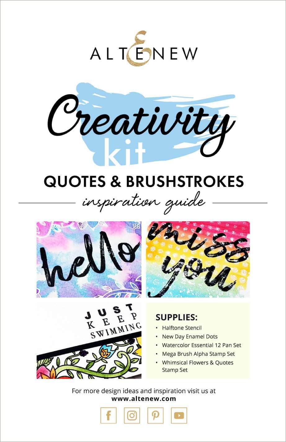 55Printing.com Printed Media Quotes & Brushstrokes Creativity Kit Inspiration Guide