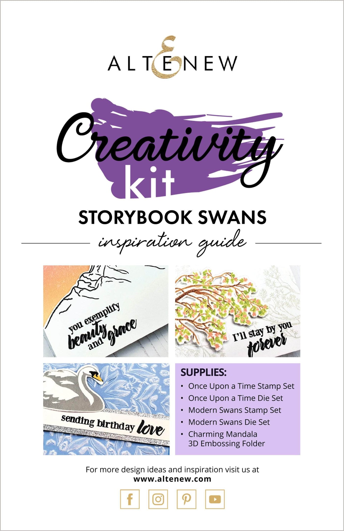 55Printing.com Printed Media Storybook Swans Creativity Cardmaking Kit Inspiration Guide