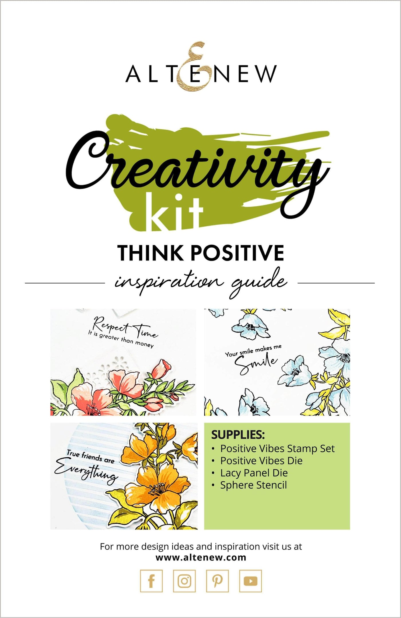 55Printing.com Printed Media Think Positive Creativity Cardmaking Kit Inspiration Guide