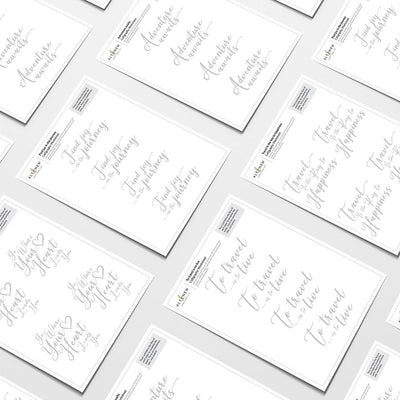 Travel-Inspired Calligraphy Worksheets (Printed) – Brush Lettering for Beginners!