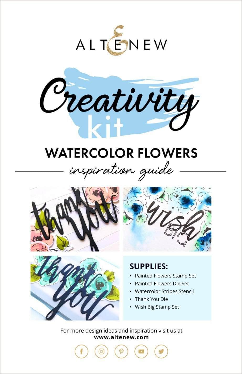 55Printing.com Printed Media Watercolor Flowers Creativity Kit Inspiration Guide