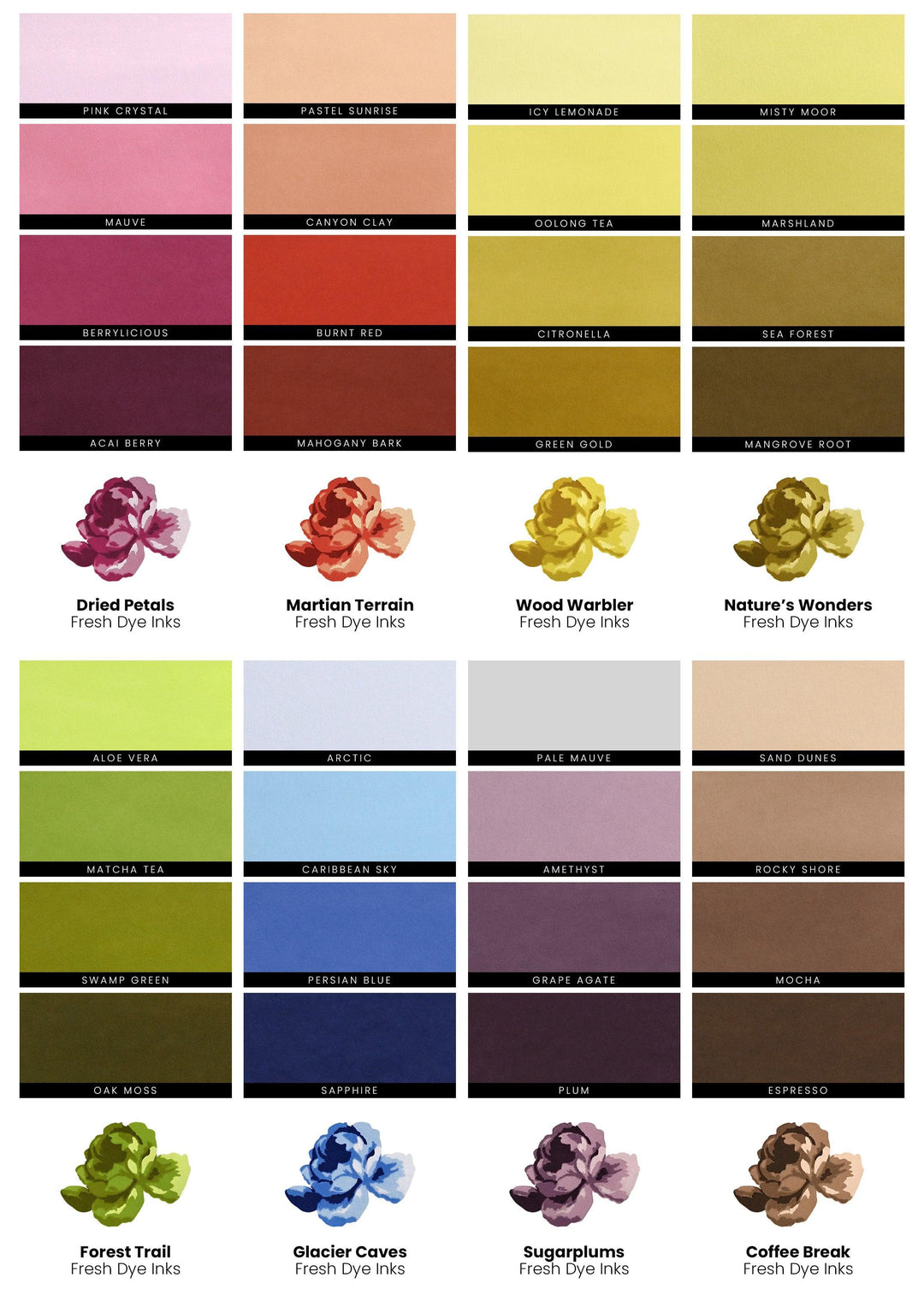 Kaleidoscope of Colors Fresh Dye Ink Re-inkers Bundle