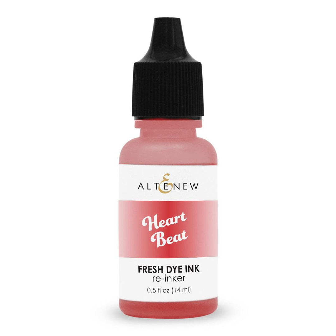 Altenew Tea Party Fresh Dye Ink Reinker bottle with vibrant pink ink for refill and stamping projects.