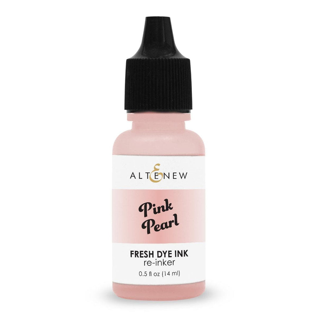 Altenew Tea Party Fresh Dye Ink Reinker bottle shown with vibrant pink ink color and packaging label.