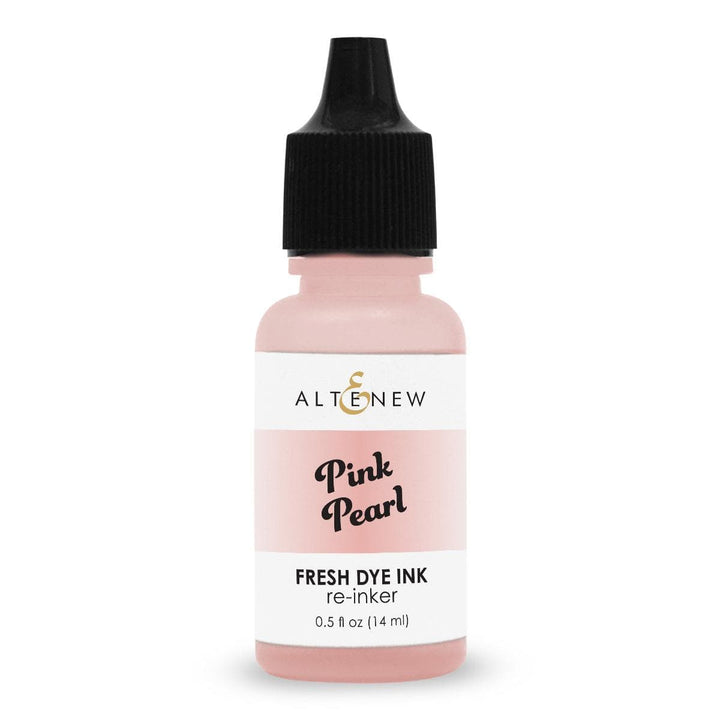 Altenew Tea Party Fresh Dye Ink Reinker bottle shown with vibrant pink ink color and packaging label.