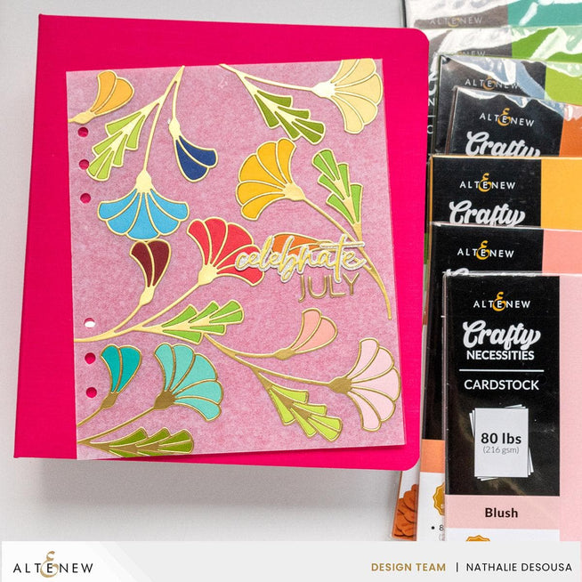 Altenew Crafty Necessities Cardstock Bundle featuring assorted colorful cardstock sheets for crafting and scrapbooking projects.