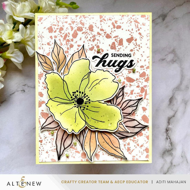 Altenew Texture and Blooms Press Plate Bundle featuring detailed floral and textured design plates for creative crafting.