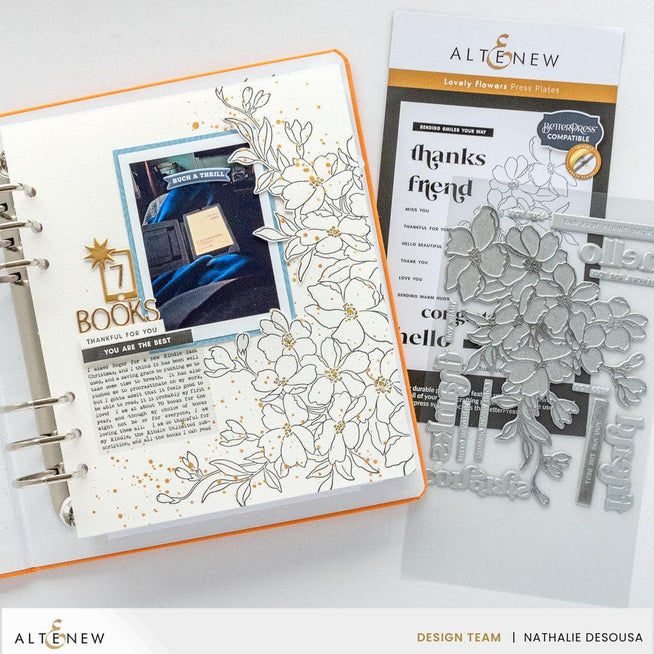 Altenew Texture and Blooms Press Plate Bundle featuring Betterpress plates with floral and textured design elements.