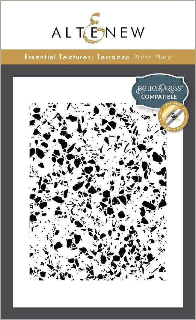 Altenew Texture and Blooms Press Plate Bundle featuring Betterpress plates with floral and textured design elements.