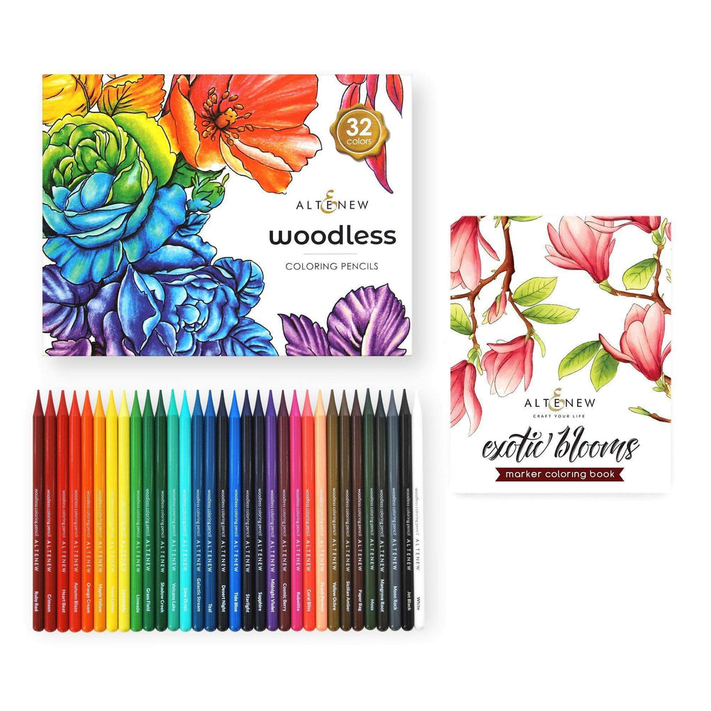 Altenew Exotic Blooms Adult Marker Coloring Book  Alcohol markers,  Coloring books, Artist markers