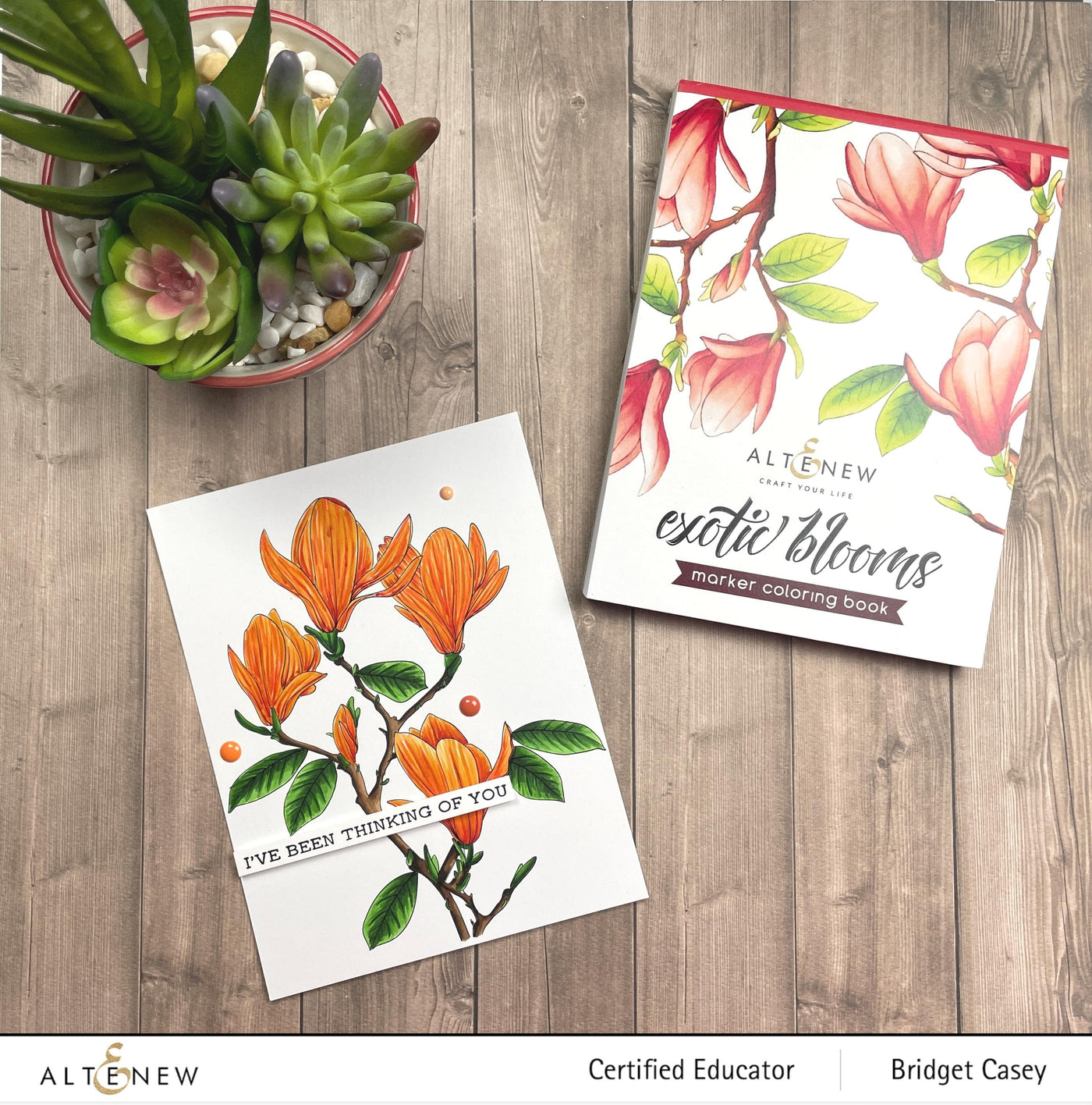 Altenew Release Bundle Exotic Blooms Woodless Coloring Pencils & Marker Coloring Book Bundle