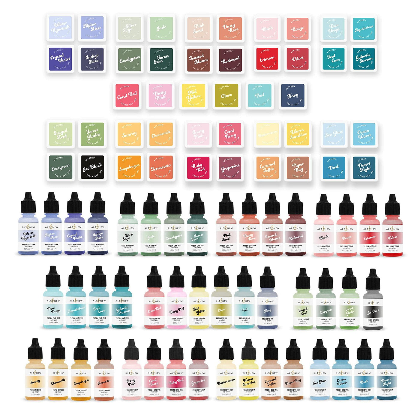 Altenew Release Bundle Ink Harmony Fresh Dye Ink Mini Cube & Re-inker Bundle