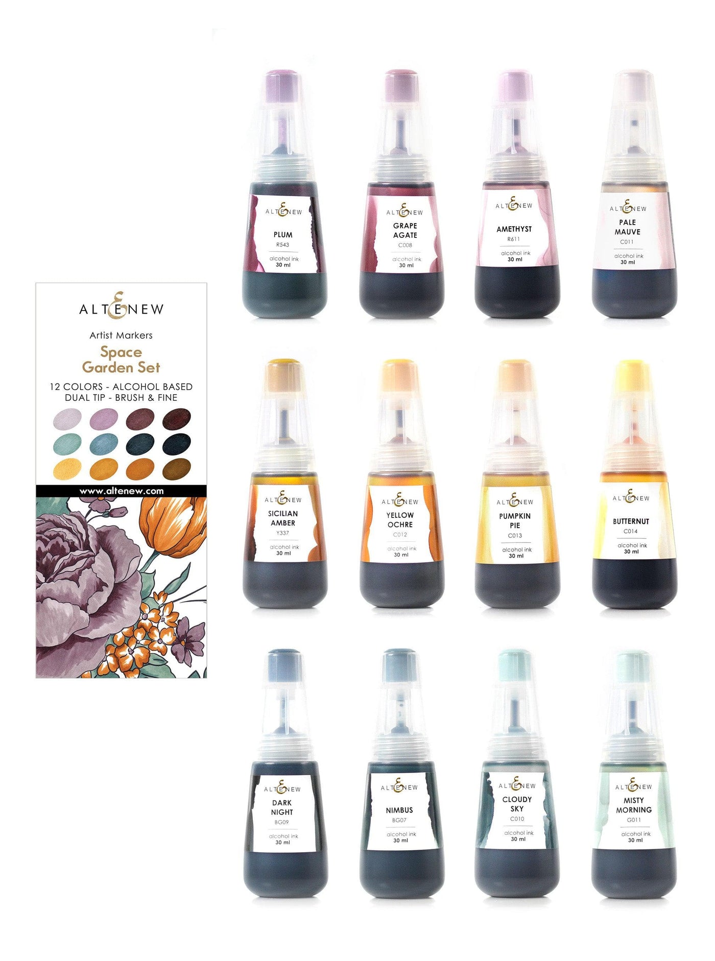 Altenew Release Bundle Space Garden Artist Alcohol Markers Set & Alcohol Ink Bundle