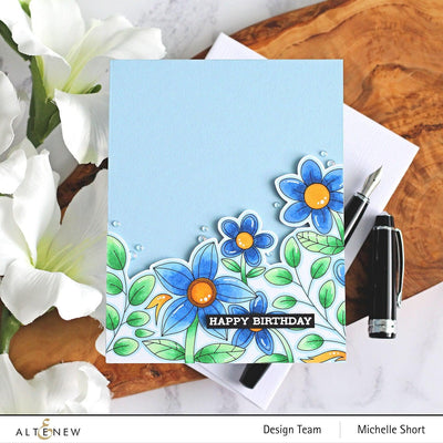Altenew Release Bundle Space Garden Artist Alcohol Markers Set & Coloring Sheet Bundle