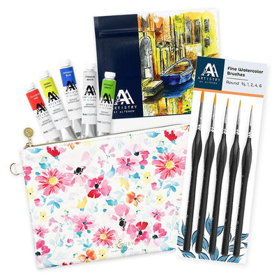 Watercolor On-the-Go Tools & Pouch Bundle