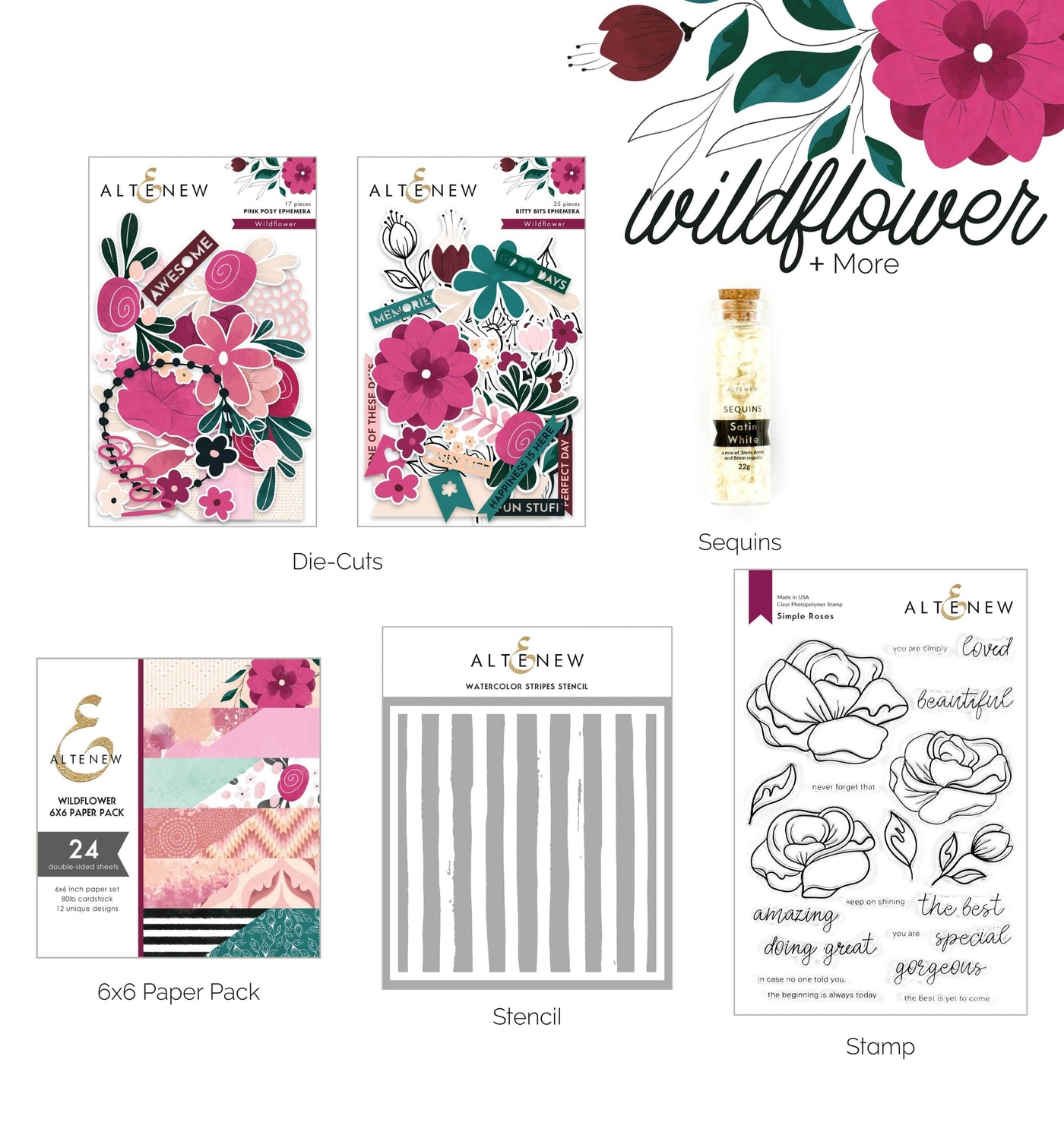 Altenew Release Bundle Wildflower Bliss Paper Crafting Bundle