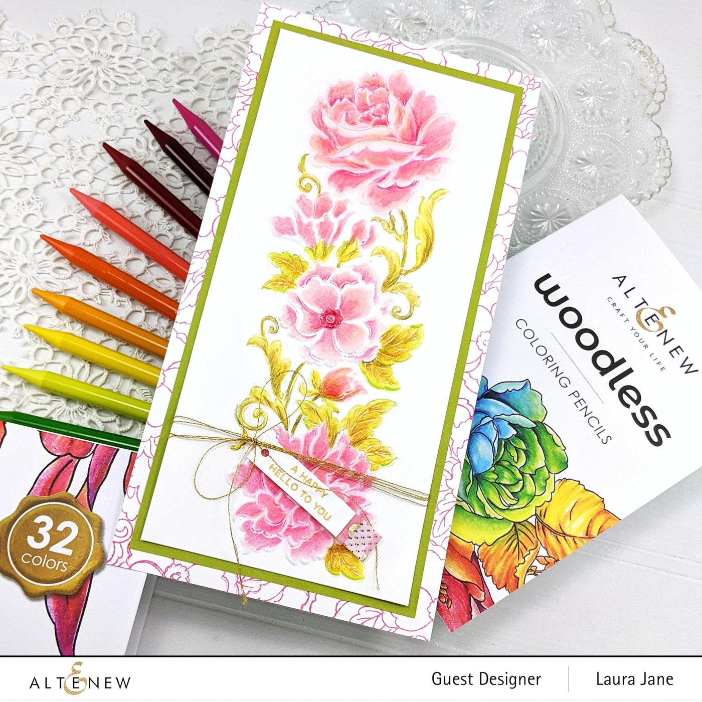 Altenew Release Bundle Woodless Coloring Pencils & In the Woodland Stamp Set Bundle
