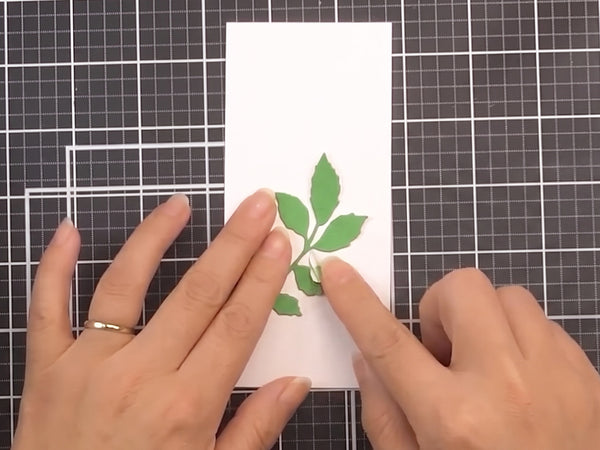 Pull off the remaining liner to instantly adhere your die-cut without the mess.