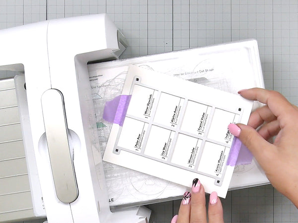 Die-cut the corresponding labels for your swatches