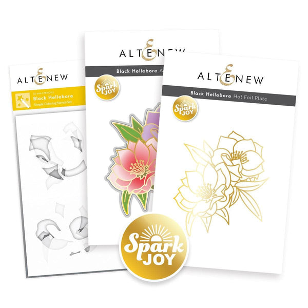 Altenew Spark Joy Bundle Spark Joy: Black Hellebore & Add-on Die Bundle