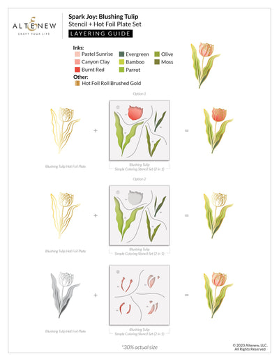 Part A-Glitz Art Craft Co.,LTD Spark Joy Bundle Spark Joy: Blushing Tulip & Add-On Die Bundle