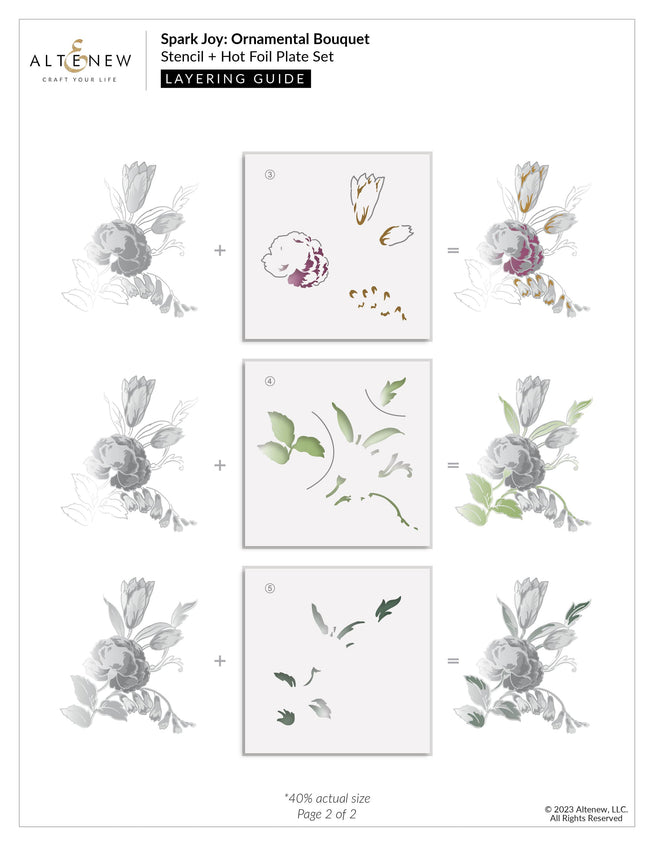 Altenew Spark Joy Ornamental Bouquet and Add-on Die Bundle for crafting and card-making projects.