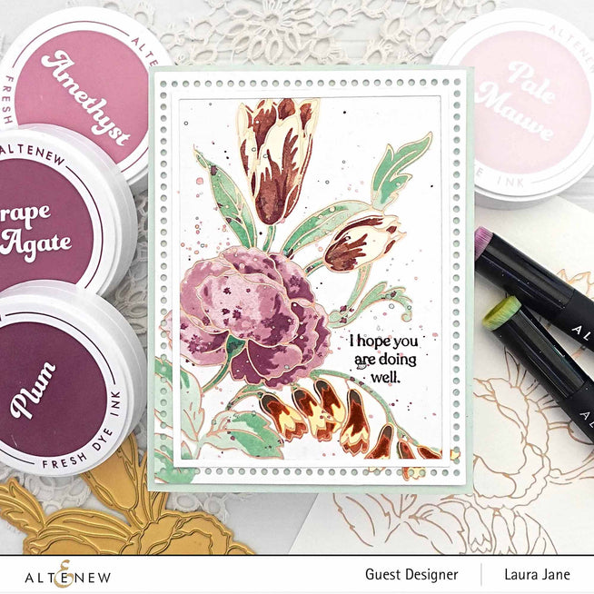 Altenew Spark Joy Bundle featuring ornamental bouquet and add-on die set for crafting and card-making projects.