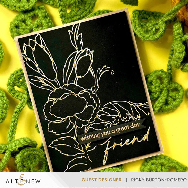 Altenew Spark Joy Ornamental Bouquet and Add-on Die Bundle for crafting and paper projects, featuring floral designs and dies.