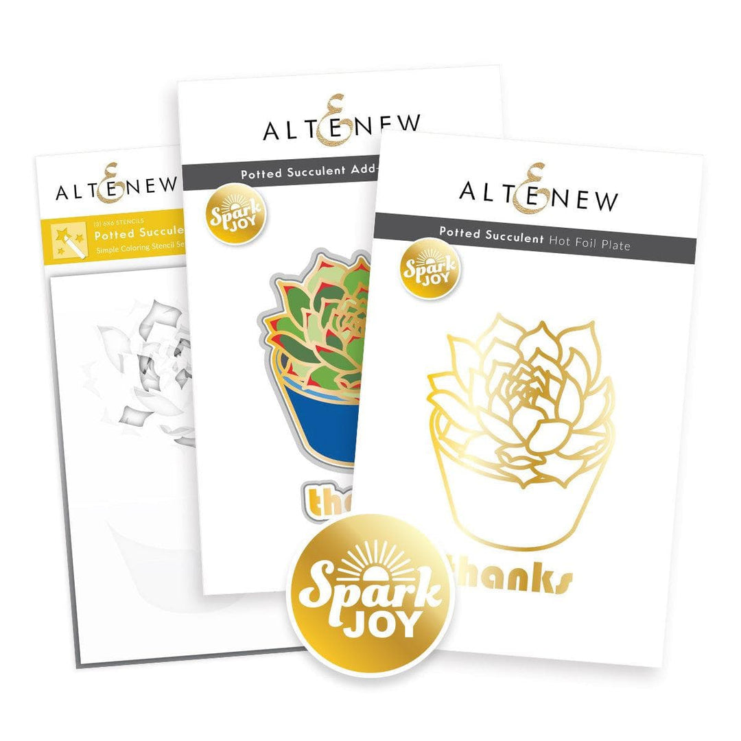 Altenew Spark Joy Bundle Spark Joy: Potted Succulent & Add-on Die Bundle