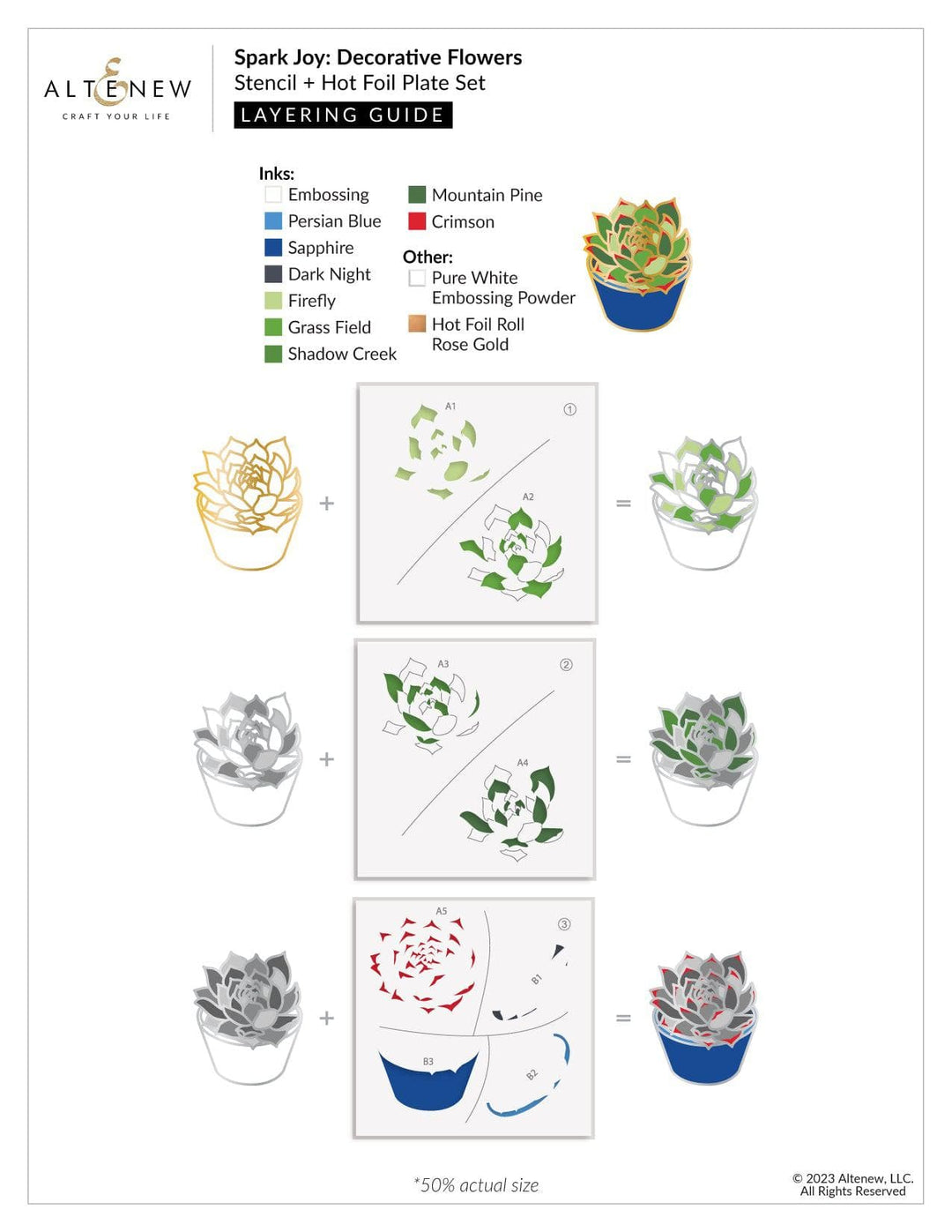 Altenew Spark Joy Bundle Spark Joy: Potted Succulent & Add-on Die Bundle
