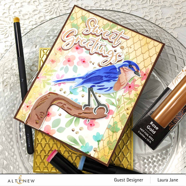 Altenew Spark Joy Bundle with sweet greetings and add-on die set, featuring colorful paper craft supplies and decorative design elements.