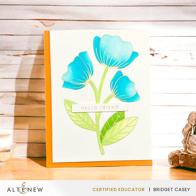 Altenew Spark Joy Cupped Tulips floral stamp set with detailed tulip images on white background