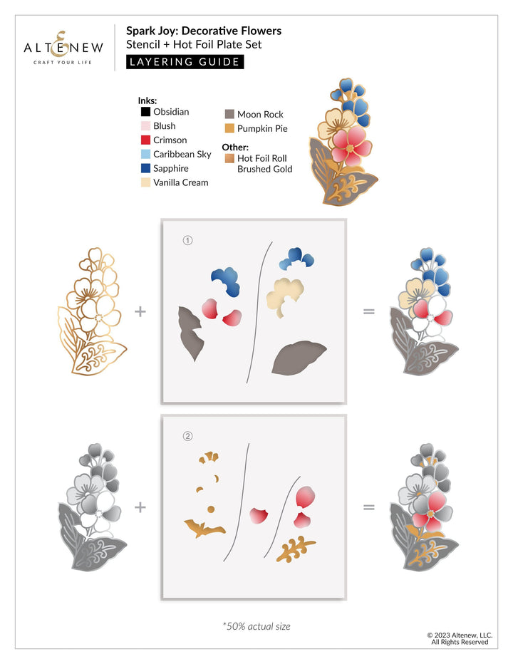 Altenew Spark Joy Spark Joy: Decorative Flowers & Add-on Die Bundle