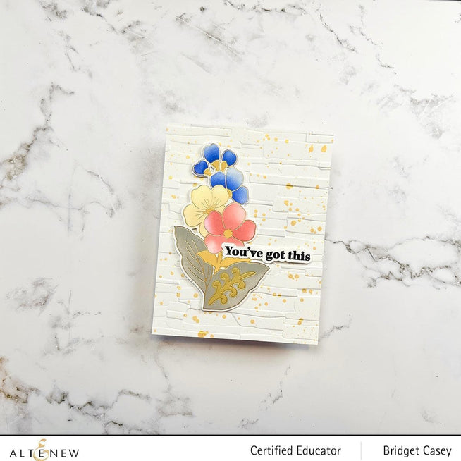 Altenew Spark Joy decorative flowers and add-on die bundle for crafting, featuring colorful flower designs and matching cutting dies.