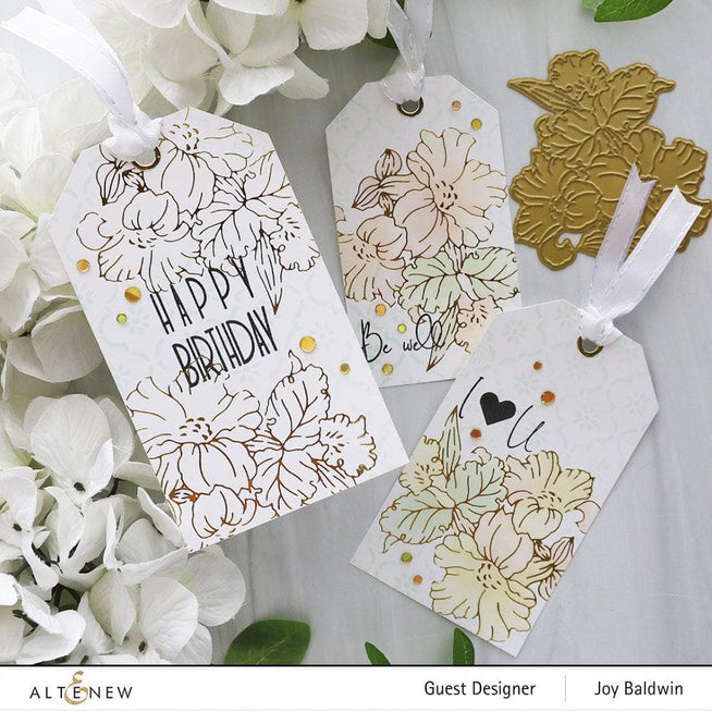 Spark Joy festive flowers by Altenew featuring colorful, cheerful floral arrangements for holiday decorating and celebration.