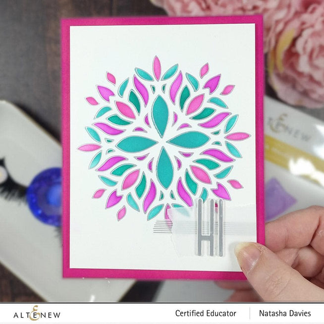 Altenew Spark Joy Folk Mandala art print featuring intricate, colorful mandala design on high-quality paper.
