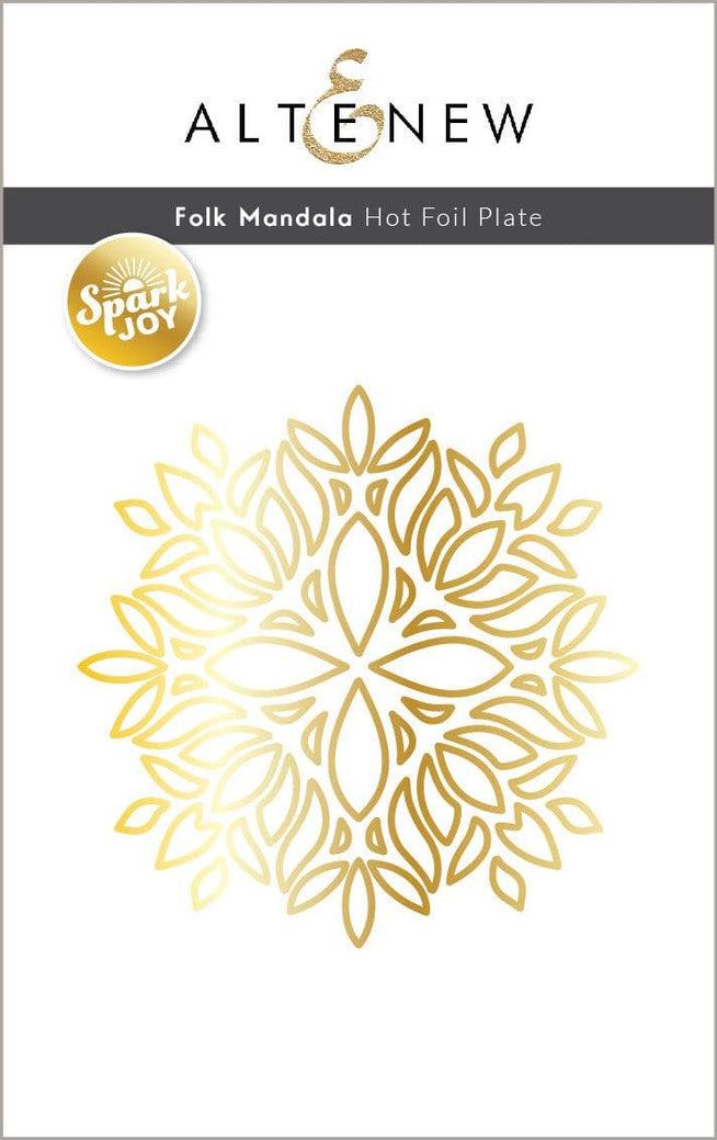 Altenew Spark Joy Folk Mandala coloring page featuring intricate folk-inspired patterns and detailed mandala designs.