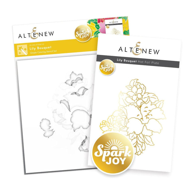 Beautiful lily bouquet from Altenew's Spark Joy collection, featuring vibrant, detailed lilies arranged in a lush bouquet.