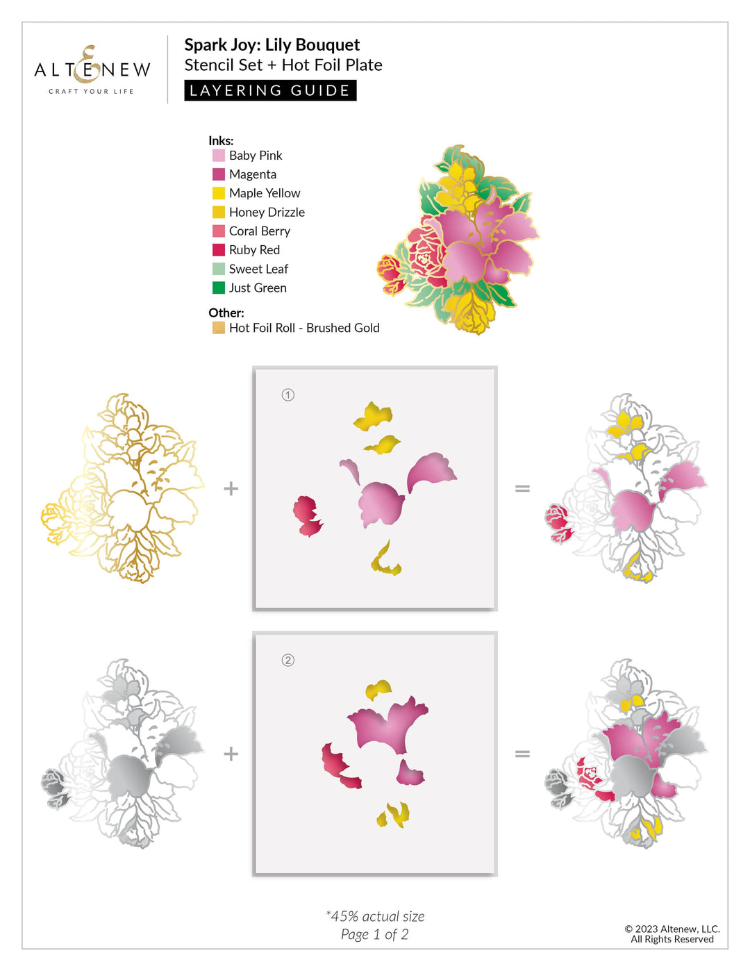 Altenew Spark Joy Spark Joy: Lily Bouquet